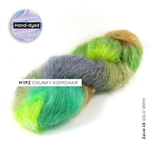 MYPZ Chunky kidmohair – hand-dyed Into the wild