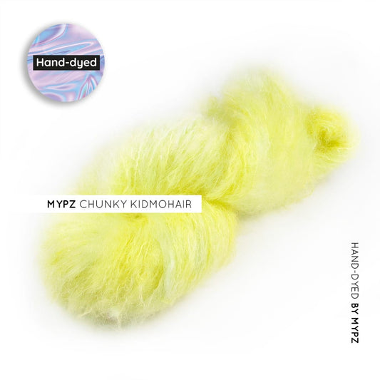 MYPZ chunky kidmohair neon yellow hand dyed