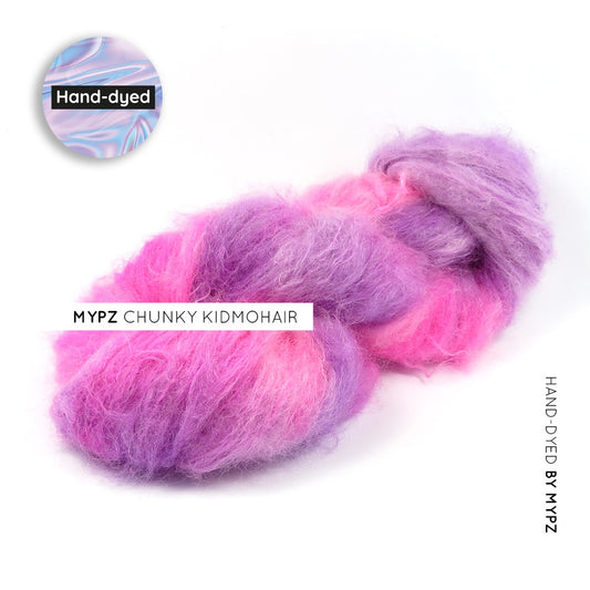 MYPZ Hand-dyed chunky kidmohair Purple Pink