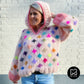 MYPZ chunky mohair dots pullover with hoodie NO9