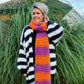 MYPZ knitting kit basic chunky mohair scarf Orange purple beginner No15