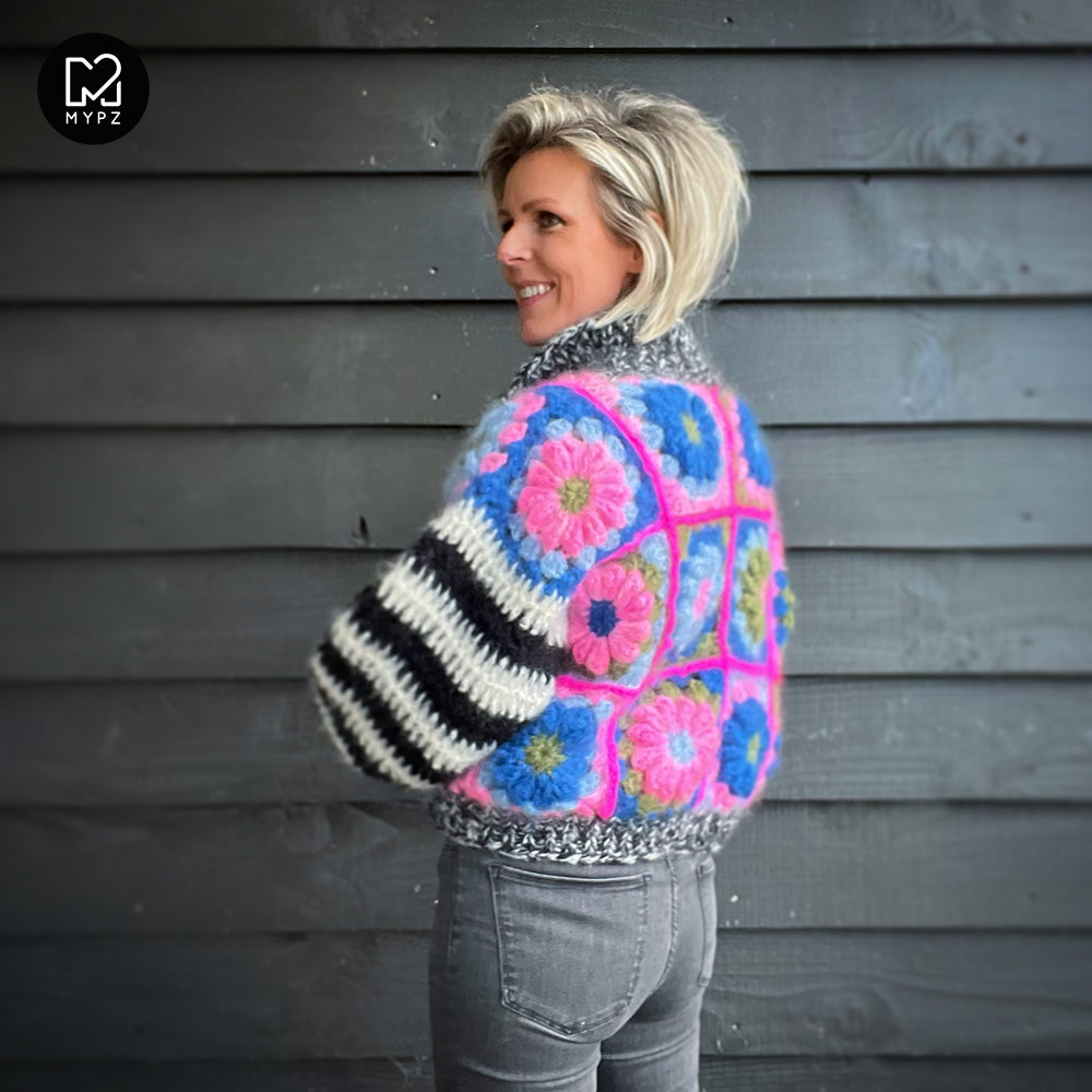 Crochet kit - MYPZ 3D Granny Cardigan PinkyBlue (ENG-NL)