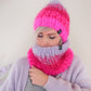 Knitting pattern – Gradient chunky mohair hat + snood (ENG-NL)