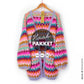 Crochet kit - MYPZ Mohair Granny stripes cardigan Spirit (ENG-NL)