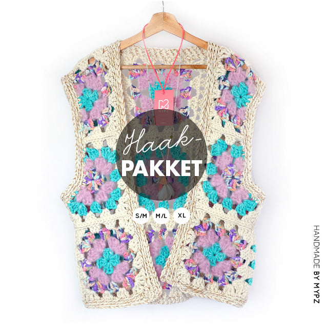 Crochet kit - MYPZ Granny Boho Gilet Sea (ENG-NL)