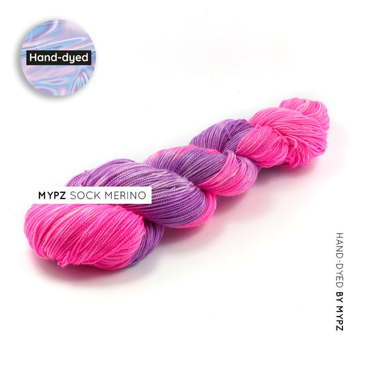 MYPZ Hand-dyed Sock Merino Purple Pink