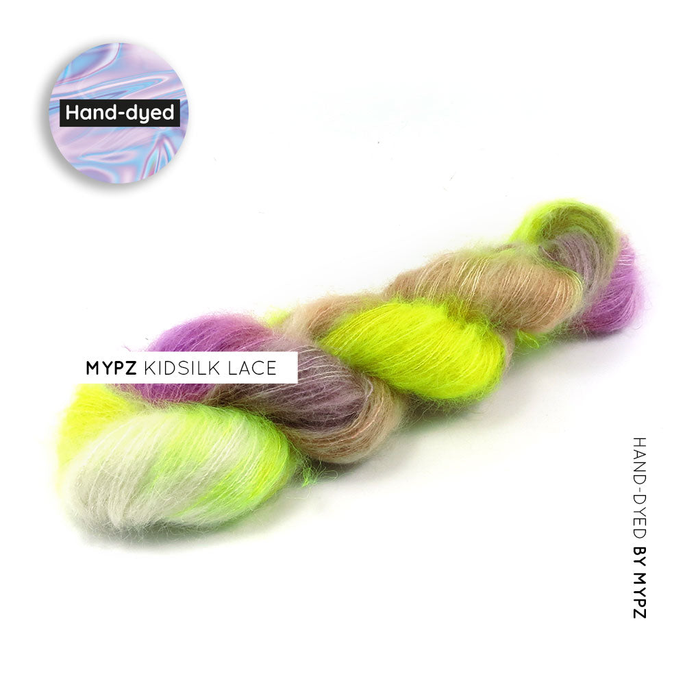 MYPZ hand-dyed kidsilk Lace Juicy