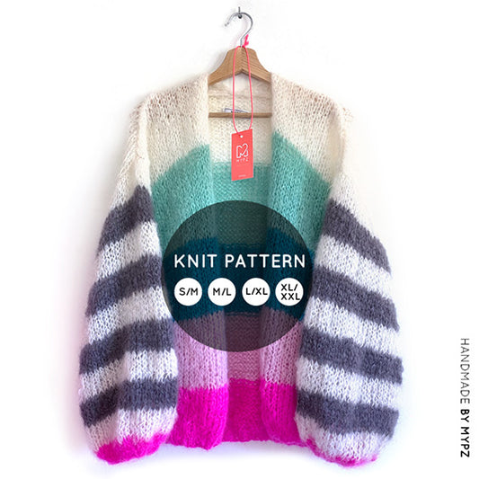 Knit pattern – MYPZ Basic Light Mohair Cardigan Flow No10 (ENG-NL-DE)