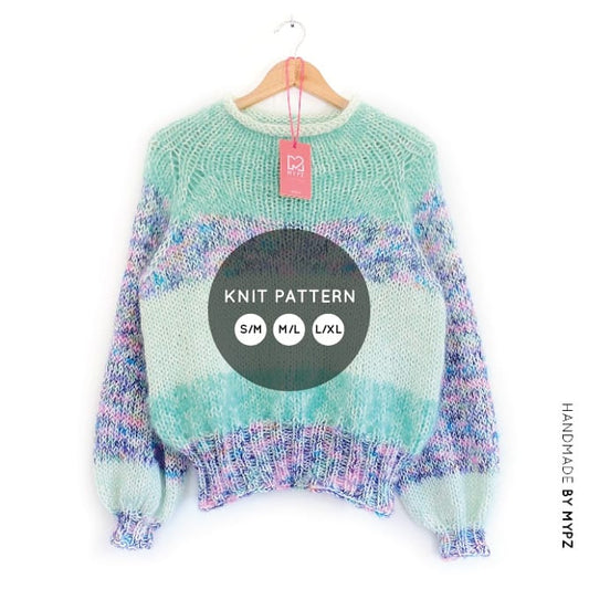 Knitting pattern MYPZ raglan jumper