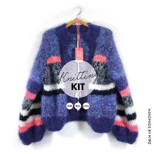 MYPZ knitting kit Chunky raglan cardigan ENG