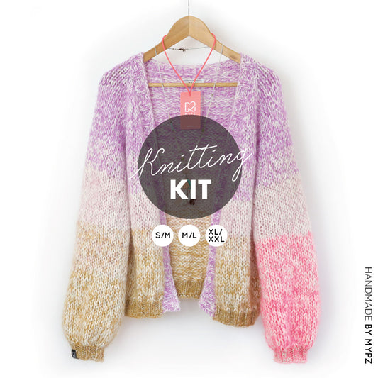 Knitting Kit – MYPZ top-down cardigan Fleecy No.9 (ENG-NL)