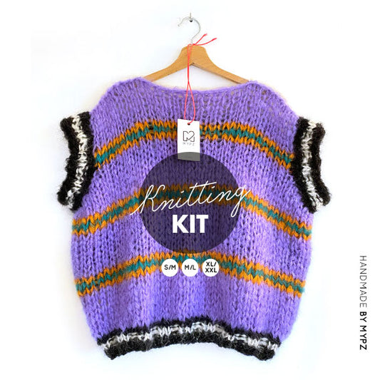 MYPZ knitting kit basic chunky mohair spencer 2sided