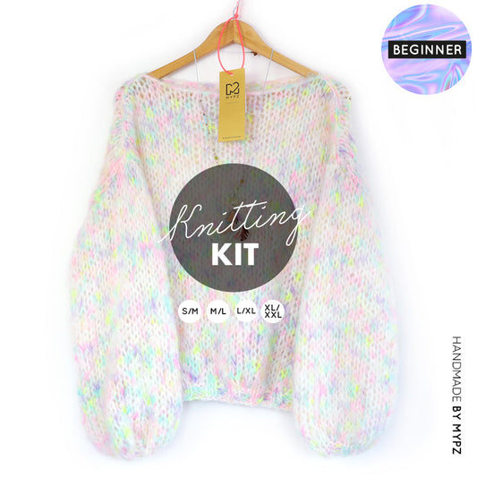 Knitting Kit – MYPZ Basic Chunky Pullover Happy Mess No15 (ENG-NL)