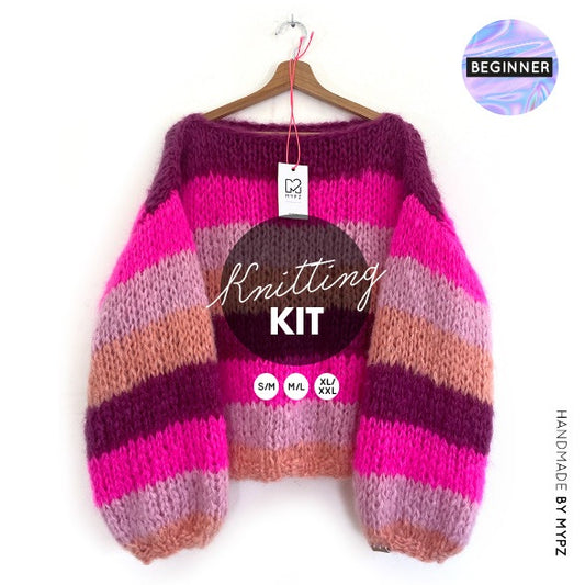 MYPZ knitting kit basic chunky pullover beginner Lauren