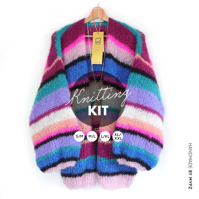 Knitting kit – MYPZ Basic Light Mohair Cardigan Asher No10 (ENG-NL)