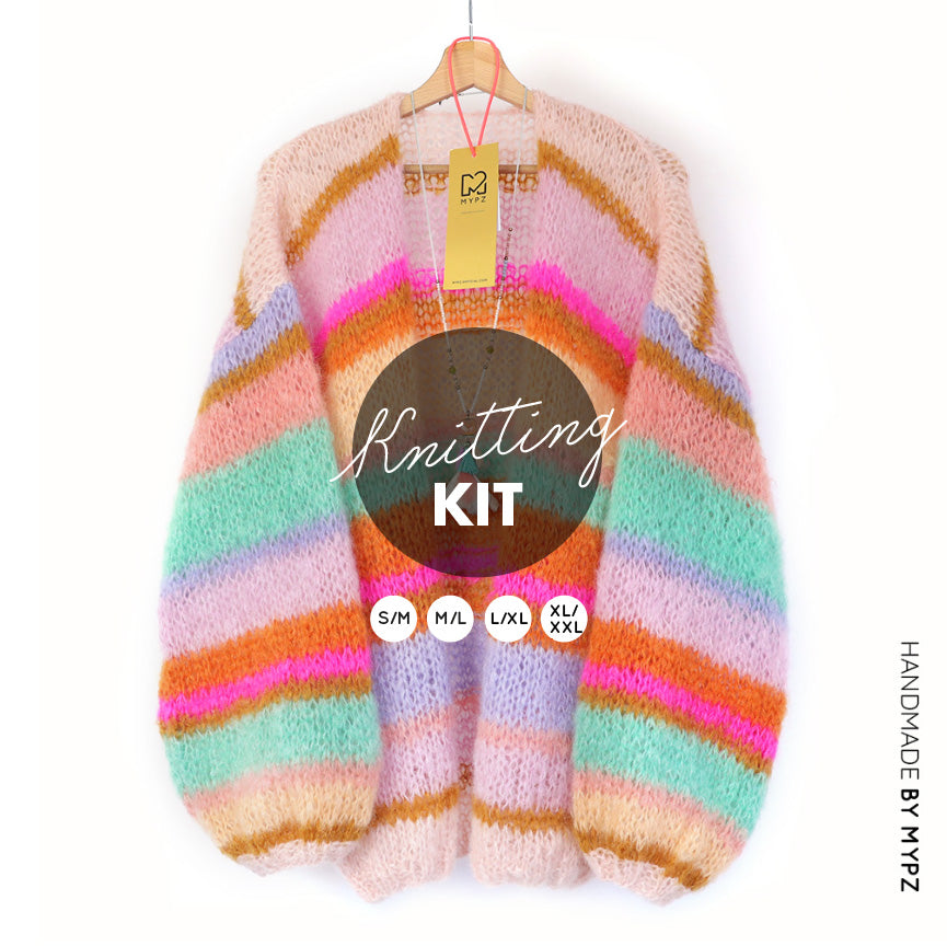 Knitting kit – MYPZ Basic Light Mohair Cardigan Talia No10 (ENG-NL)