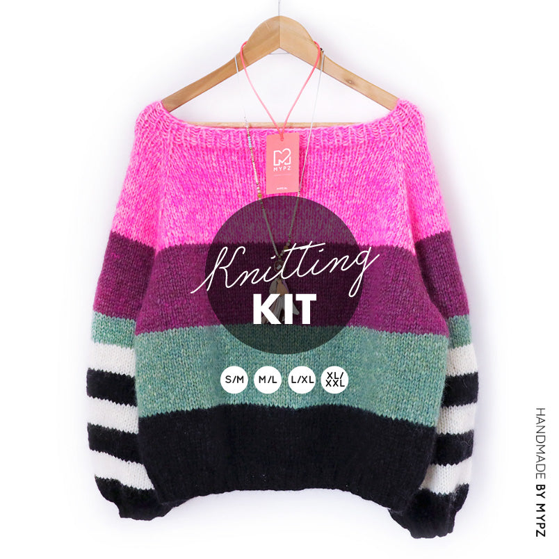 Knitting Kit – MYPZ basic top-down sweater Bloom No6 (ENG-NL)