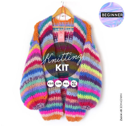 MYPZ knitting kit Chunky Funky Mohair cardigan no15