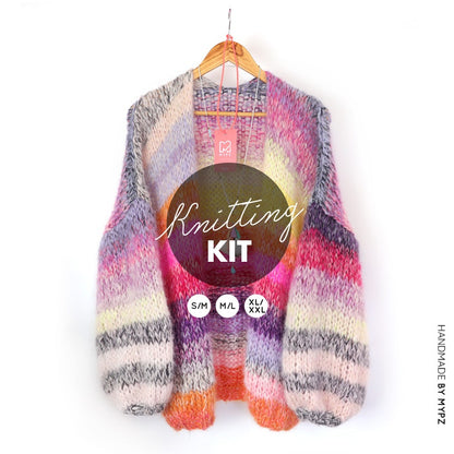 MYPZ knitting kit Chunky Mohair Cardigan Amber No12