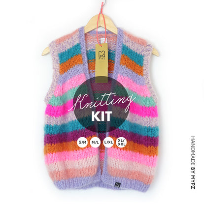 Knitting Kit – MYPZ Chunky Mohair Gilet Kiss No.10 (ENG-NL)