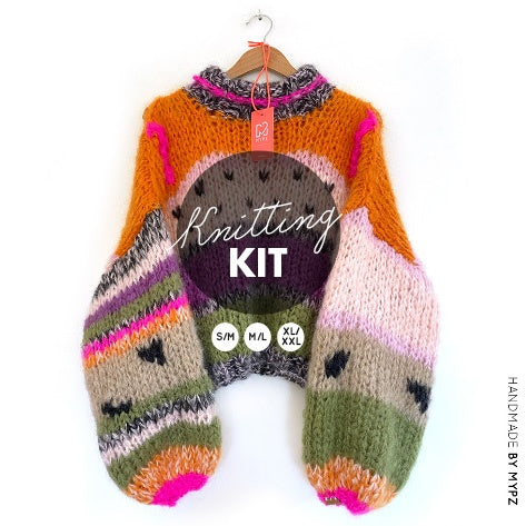 MYPZ knitting kit Chunky Mohair pullover Watermelon