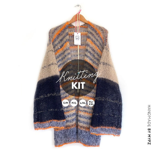 MYPZ Knitting Kit light mohair boho cardigan no10
