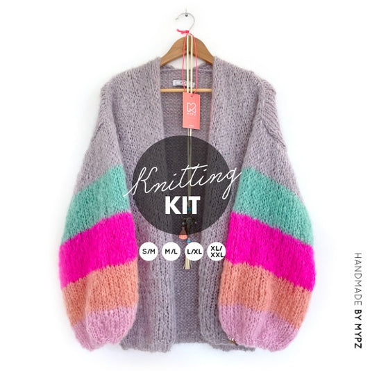 MYPZ knitting kit Basic Light Mohair Cardigan Summer Vibes No10