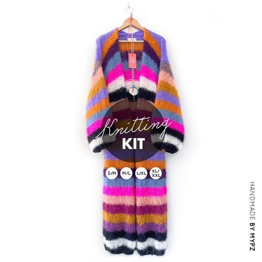 MYPZ Knitting kit long light mohair cardigan Shava No10