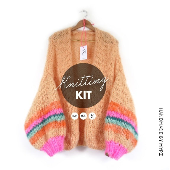 MYPZ knitting kit chunky cardigan bernadette knit SM-ML-XL