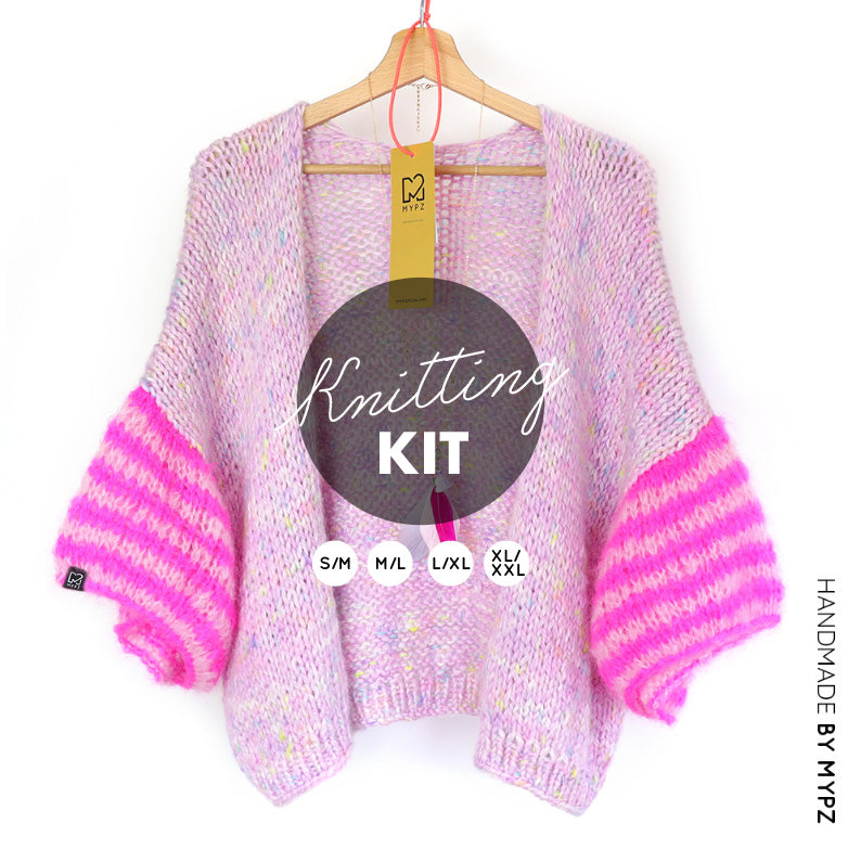 Knitting kit – MYPZ short Alpaca-Mohair Cardigan Adorable No10 (ENG-NL)