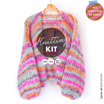 Knitting Kit – MYPZ Short Chunky Mohair Cardigan Bay No.15 (ENG-NL)