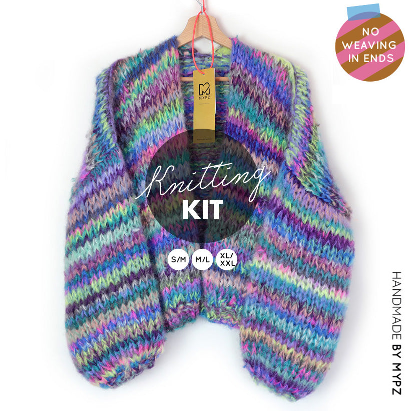 Knitting Kit – MYPZ Short Chunky Mohair Cardigan Boulevard No.15 (ENG-NL)