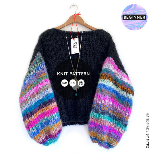 Knitting pattern MYPZ basic chunky pullover Gaudy no15