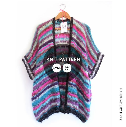 MYPZ knitting pattern mohair cardigan island Breeze