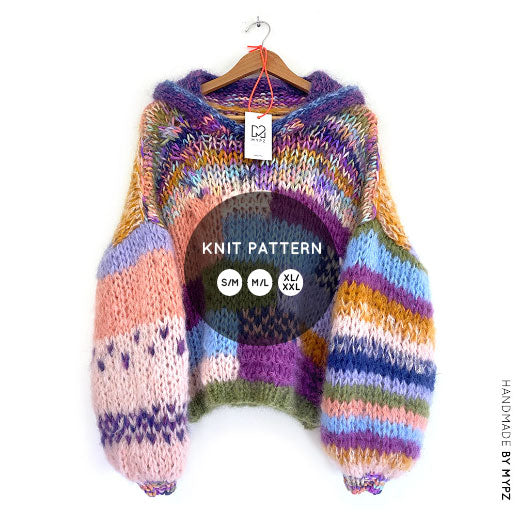 MYPZ knitting pattern chunky hoodie Vivienne