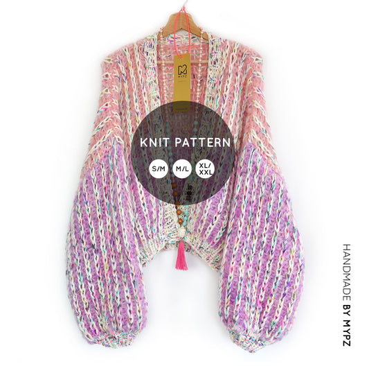 Knitting pattern – MYPZ Short Chunky Mohair Rib Cardigan Blush No.12 (ENG-NL)