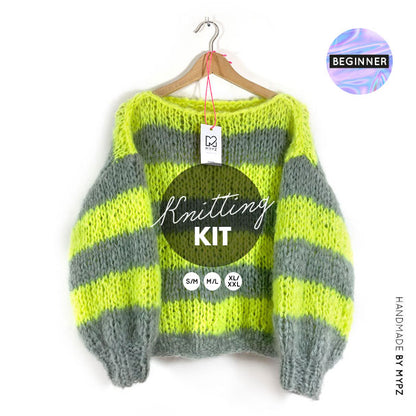 MYPZ knitting kit basic chunky pullover Neon no15