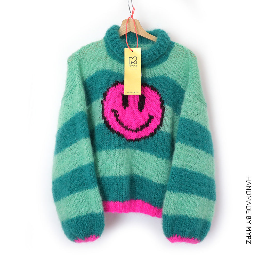 Knitting Kit – MYPZ Light Mohair Pullover Smiley Green No8 (ENG-NL)
