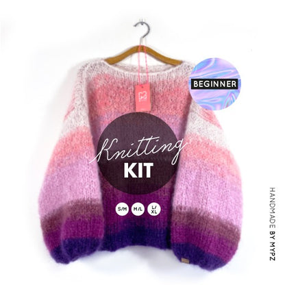 MYPZ striped mohair pullover jolie knitting kit