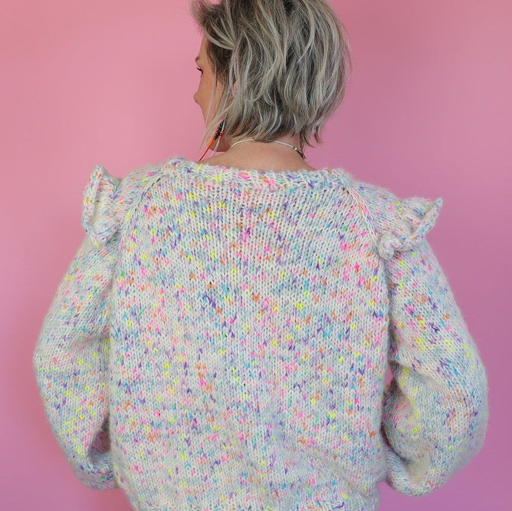 MYPZ Top-down ruffle confetti sweater no6