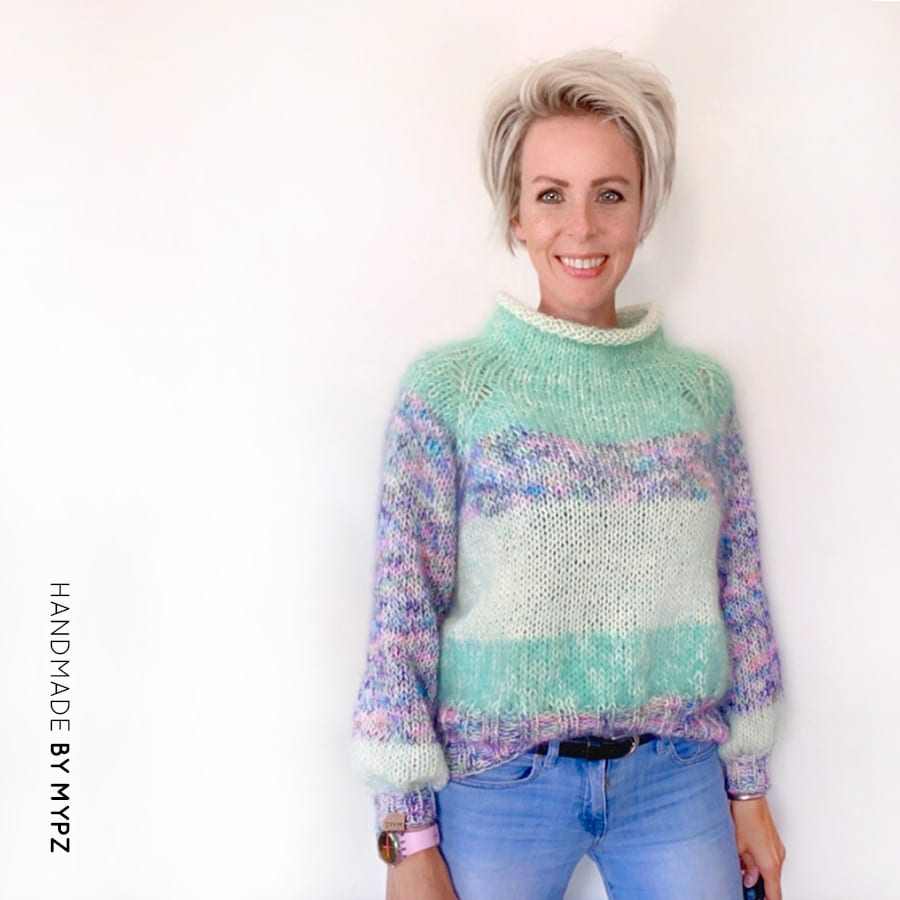 MYPZ knitting pattern raglan jumper