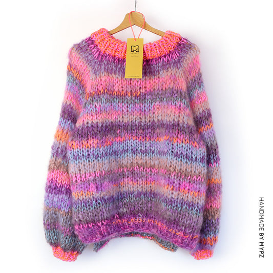 MYPZ Chunky top-down mohair pullover Majestic No.15